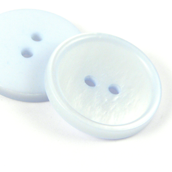 20mm 25% Recycled Baby Blue MOP Effect 2 Hole Suit/Shirt Button