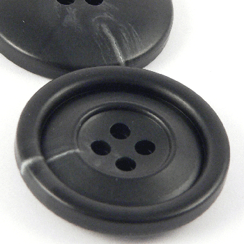 23mm Charcoal Grey Horn Effect 10% Recycled Sugar Cane Pulp & Urea 4 Hole Suit Button