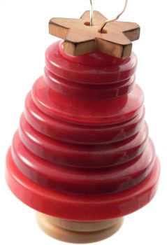 Red Christmas Button Tree Decoration Kit