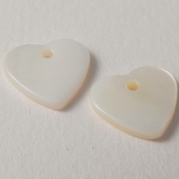 17mm Heart River Shell 1 Hole Button
