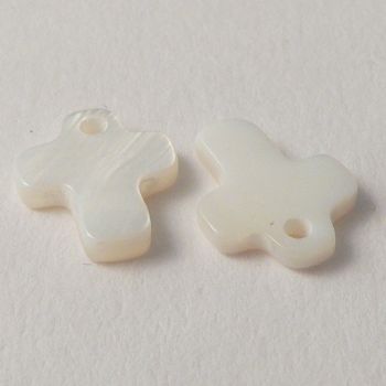 12mm Cross Shape River Shell 1 hole Button