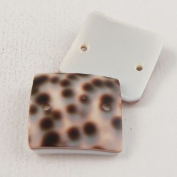 20mm Tortoise-Shell Square Shell 2 Hole Button