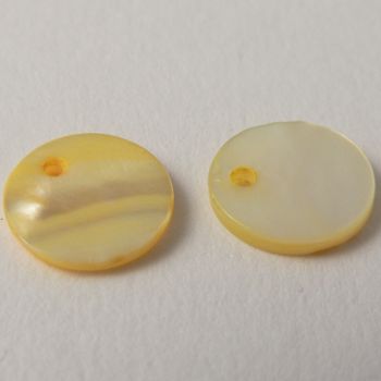 13mm Round Yellow Shell 1 Hole Button