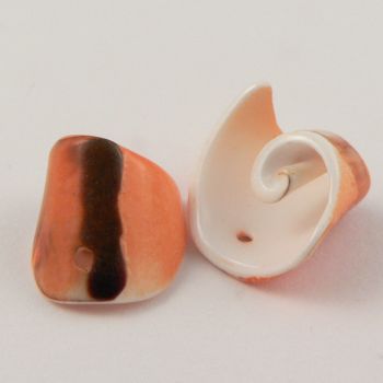 Coral Spiral Sea Shell 1 Hole Button