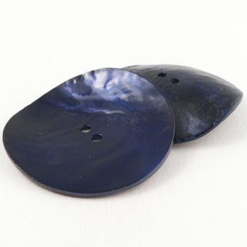 34mm Navy Agoya Shell 2 Hole Button