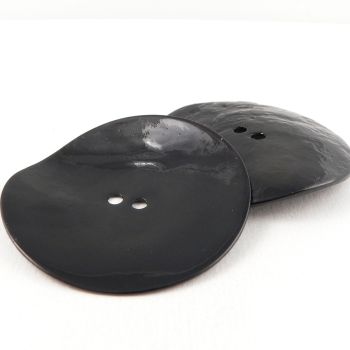 50mm Black Agoya Shell 2 Hole Button