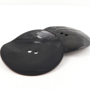 15mm Black Agoya Shell 2 Hole Button