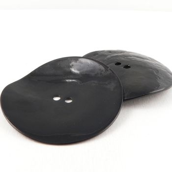 34mm Black Agoya Shell 2 Hole Button