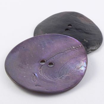 50mm Bluey-Lilac Agoya Shell 2 Hole Button