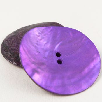 50mm Purple Agoya Shell 2 Hole Button