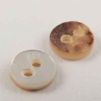 7.5mm Agoya Small Round Pearl Shell 2 Hole Button