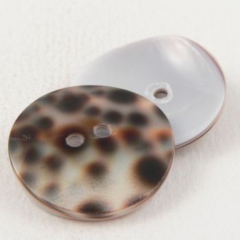20mm Tortoise-Shell Round Shell 2 Hole Button
