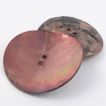 15mm Rust Agoya Shell 2 Hole Button