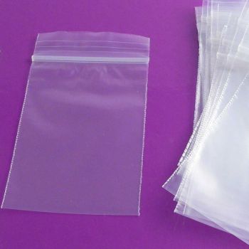 Gripseal Self Resealable Clear Polythene Plastic Size 2 Bags