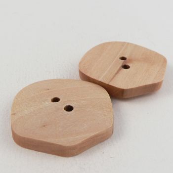 33mm Natural Wooden 2 Hole Button