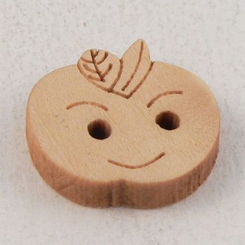 17mm Apple Face 2 Hole Wood Button