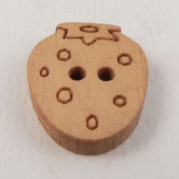 21mm Wooden Strawberry 2 Hole Button