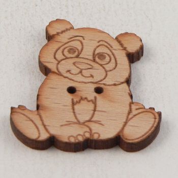 26mm Wooden Cute Panda 2 Hole Button