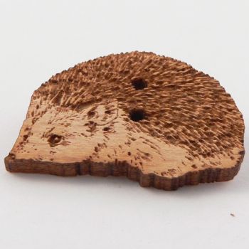 28mm Hedgehog Wood 2 Hole Button