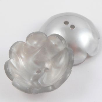 33mm Grey 2 Hole Deep Flower Coat Button