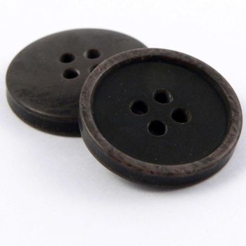 15mm Brown Rimmed 4 Hole Suit Button