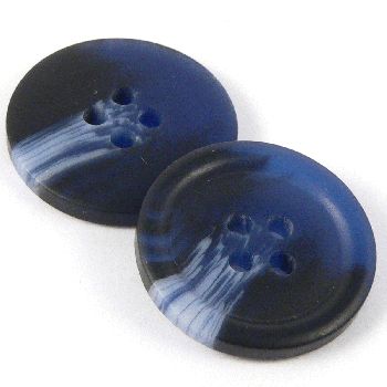 15mm Matt Navy Horn Effect 4 Hole Suit Button