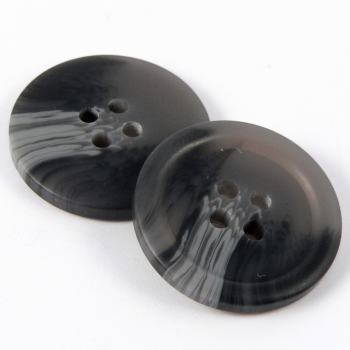15mm Matt Dark Grey Horn Effect 4 Hole Suit Button