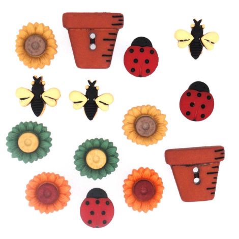 Dress It Up 'Bugs and Blooms' Button Pack