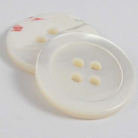 20mm White Trochus Shell 4 Hole Button