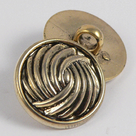 18mm Gold Knot Style Shank Button