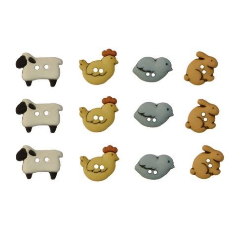 Dress It Up 'Country Critters' Button Pack