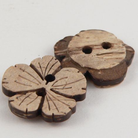 17mm Coconut Flower 2 Hole Button