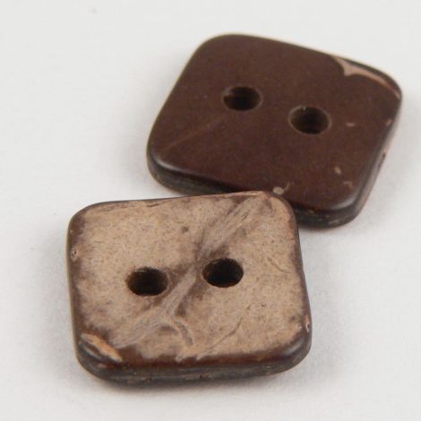 12mm Coconut Square 2 Hole Button