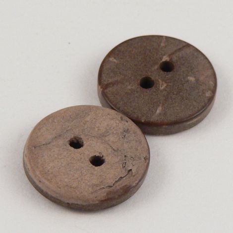 8mm  Coconut Round 2 Hole Button