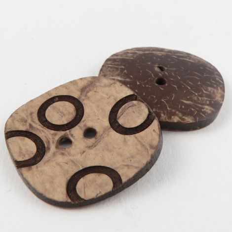 32mm Coconut Contemporary 2 Hole Button