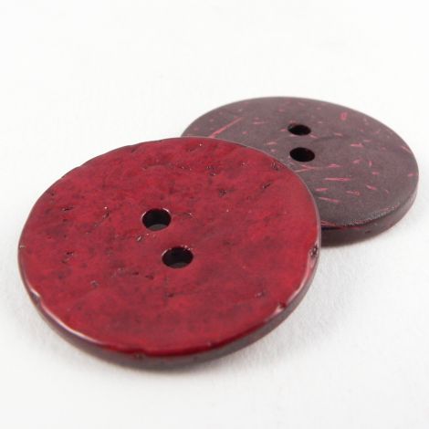 30mm Italian Glazed Pinky/Red Coconut 2 Hole Button
