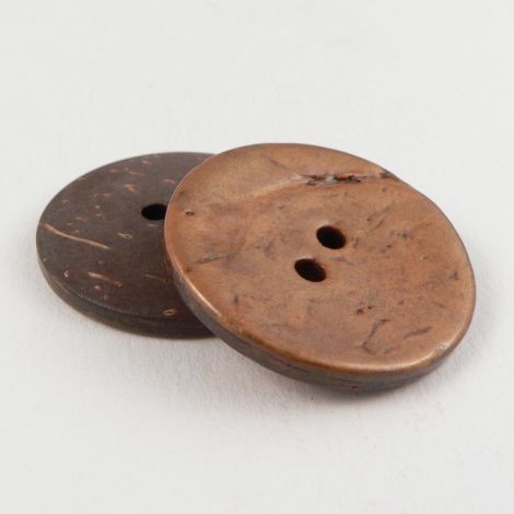 30mm Italian Glazed Caramel Coconut 2 Hole Button
