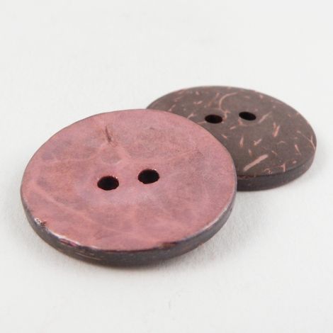 30mm Italian Glazed Dusky Pink Coconut 2 Hole Button