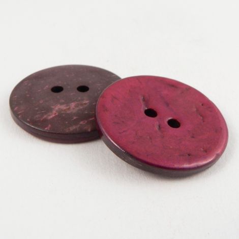 30mm Italian Glazed Hot Pink Coconut 2 Hole Button