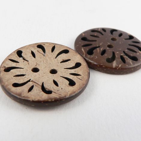 31mm Reversible Coconut Flower 2 Hole Button