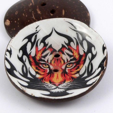 50mm Tigers head 2 Hole Coconut Button