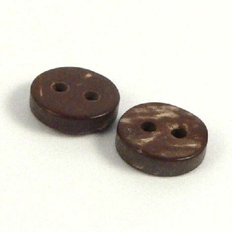 7mm Coconut Round 2 Hole Button