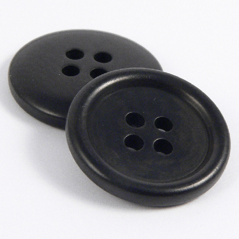 20mm Black Corozo Rimmed 4 Hole Button