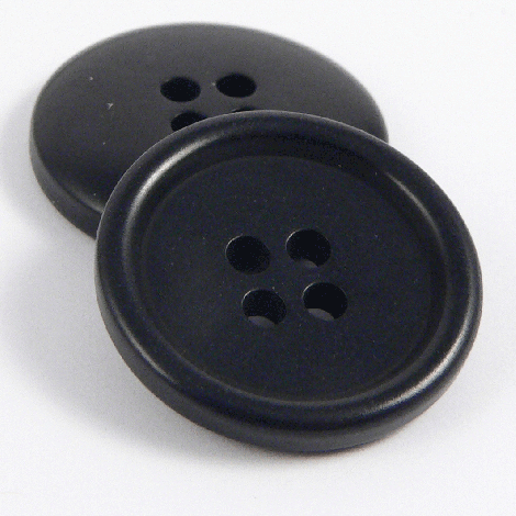 15mm Dark Navy Corozo Rimmed 4 Hole Button
