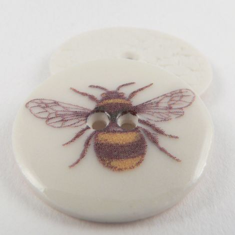 29mm Ceramic Honey Bee 2 Hole Button