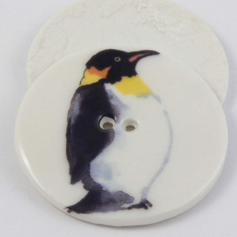 38mm Ceramic Penguin 2 Hole Button