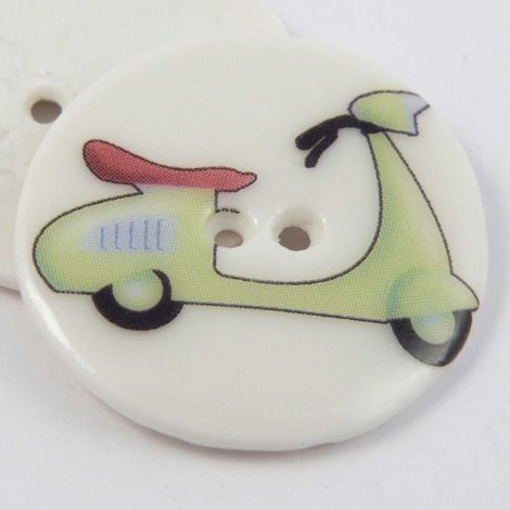 29mm Ceramic Green Scooter 2 Hole Button