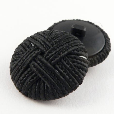 27mm Black Ribbon Shank Button