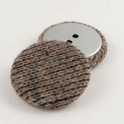 26mm Fabric Tweed Wool 2 Hole Button