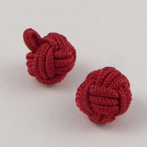 10mm Red Chinese Knot Ribbon Shank Button